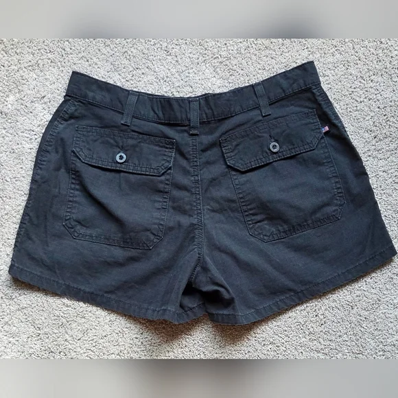 Vintage Polo Jeans Company Womens Black Cotton New Dunne Shorts, Size 8 - Picture 2 of 7